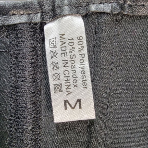 Black Floral Satin Gothic Strapless Steampunk Buckle Lace Up Sexy Bustier Corset - Picture 14 of 15